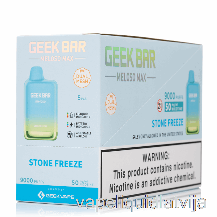 [5-pack] Geek Bar Meloso Max 9000 Vienreizējās Lietošanas Vape šķidrums